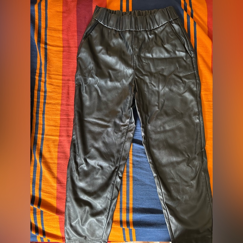 a new day Black pleather pants